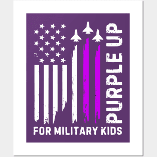 Purple Up For Military Kids Military Child Month Posters and Art